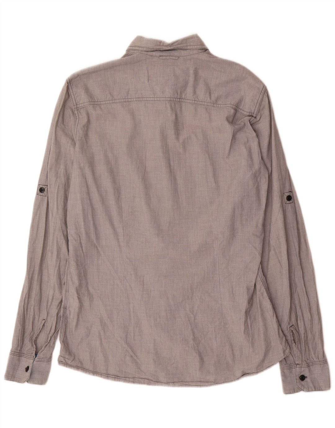 O'Neill Mens Slim Fit Shirt Large Grey Cotton