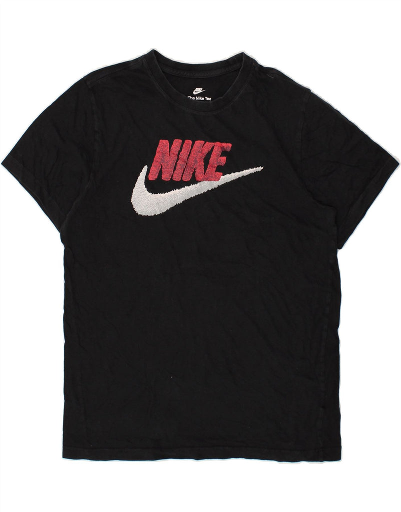 NIKE Mens Graphic T-Shirt Top Medium Black Cotton | Vintage Nike | Thrift | Second-Hand Nike | Used Clothing | Messina Hembry 