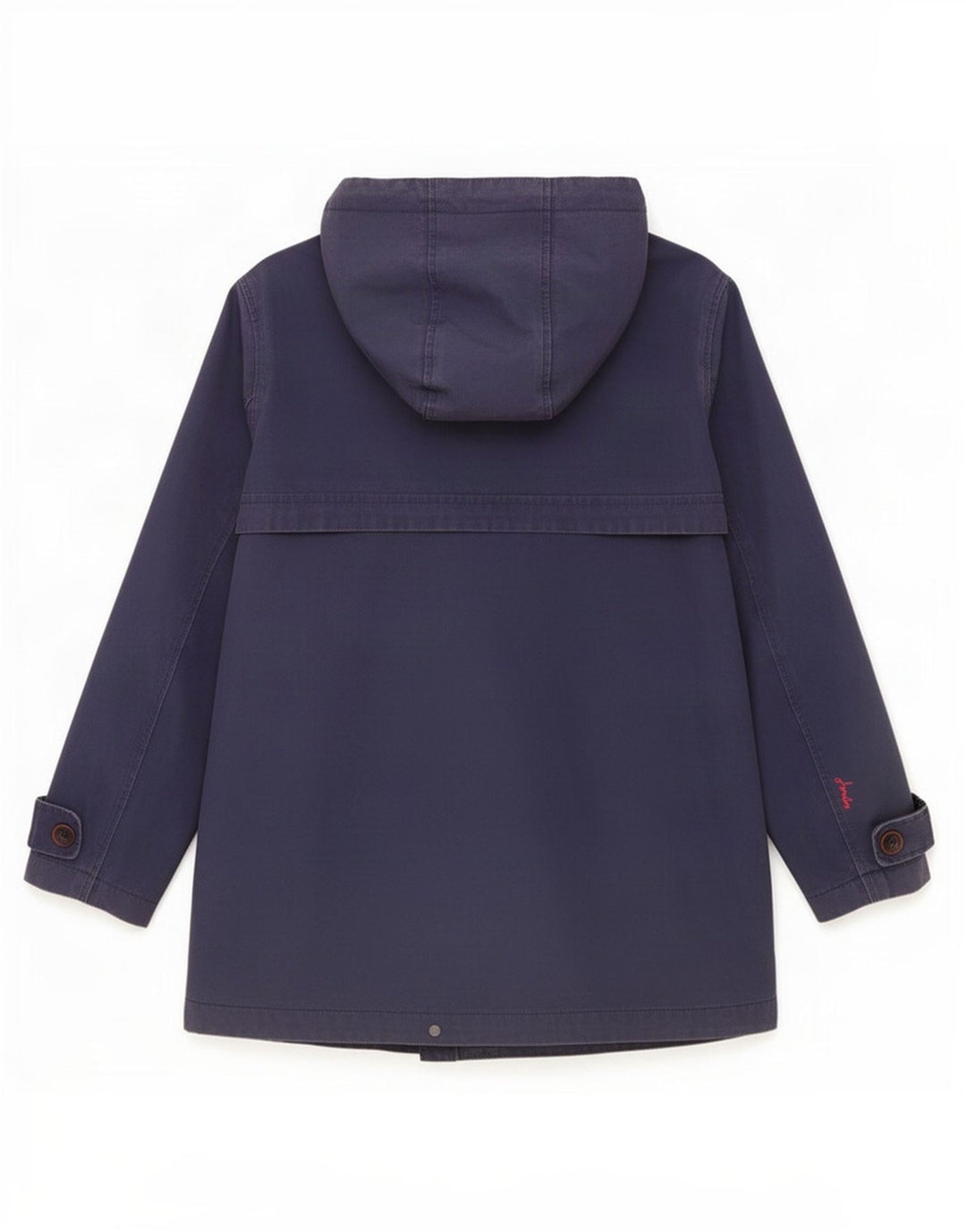Joules Womens Hooded Rain Jacket UK 12 Medium Navy Blue Cotton