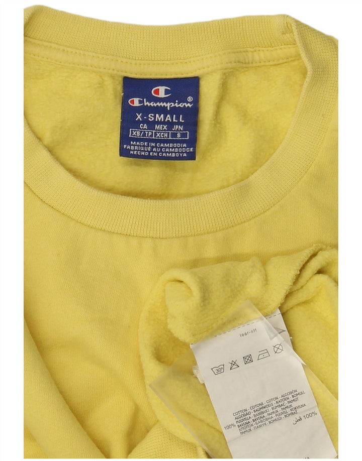 Champion Mens Sweatshirt Jumper XS Yellow Cotton