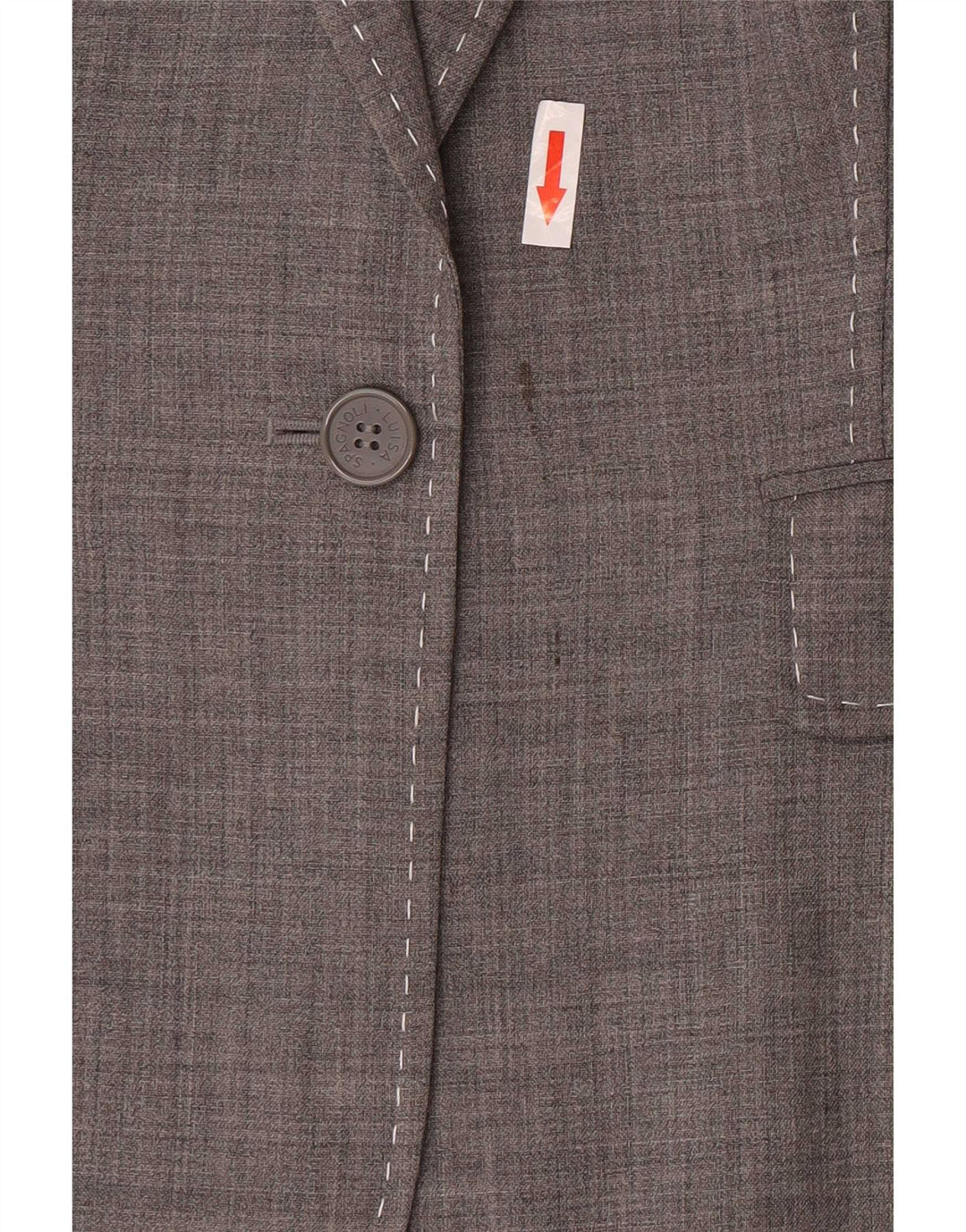 Luisa Spagnoli Womens 3/4 Sleeve 1 Button Blazer Jacket IT 46 Large Grey