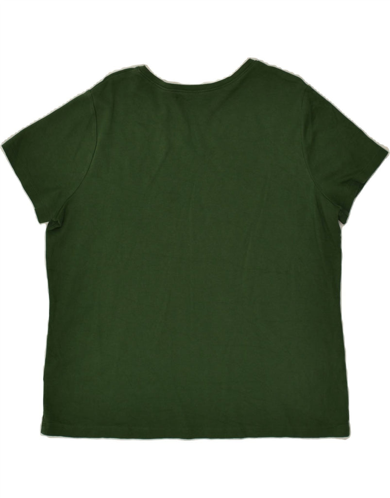L.L.BEAN Womens T-Shirt Top UK 18 XL Green Cotton | Vintage L.L.Bean | Thrift | Second-Hand L.L.Bean | Used Clothing | Messina Hembry 