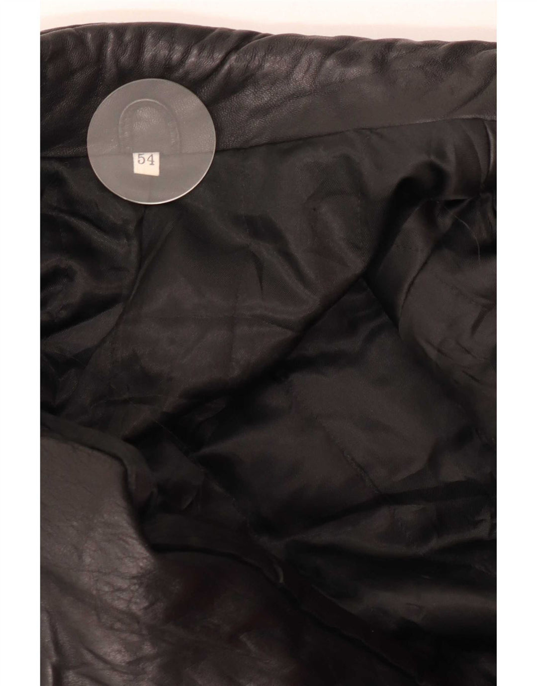 Vintage Mens Leather Jacket IT 54 2XL Black