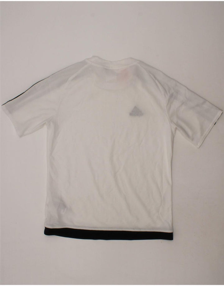 ADIDAS Boys Climalite T-Shirt Top 11-12 Years White Polyester Vintage Adidas and Second-Hand Adidas from Messina Hembry 