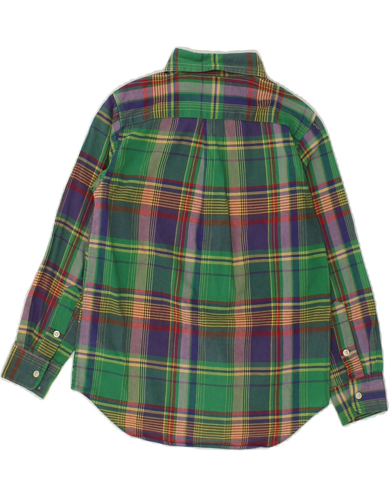 RALPH LAUREN Boys Shirt 5-6 Years Green Check Cotton | Vintage Ralph Lauren | Thrift | Second-Hand Ralph Lauren | Used Clothing | Messina Hembry 