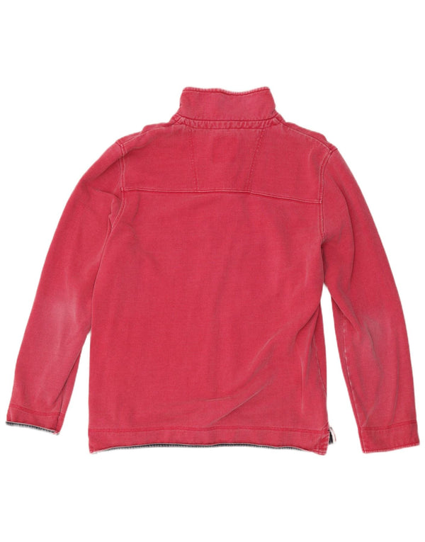 Crew Clothing Mens Zip Neck Sweatshirt Jumper Large Pink Cotton
