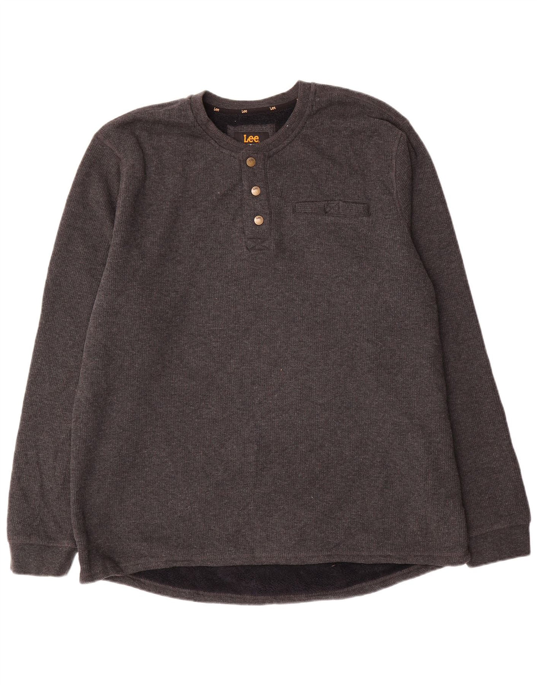 Lee Mens Regular Fit Sweatshirt Jumper XL Grey Flecked Cotton