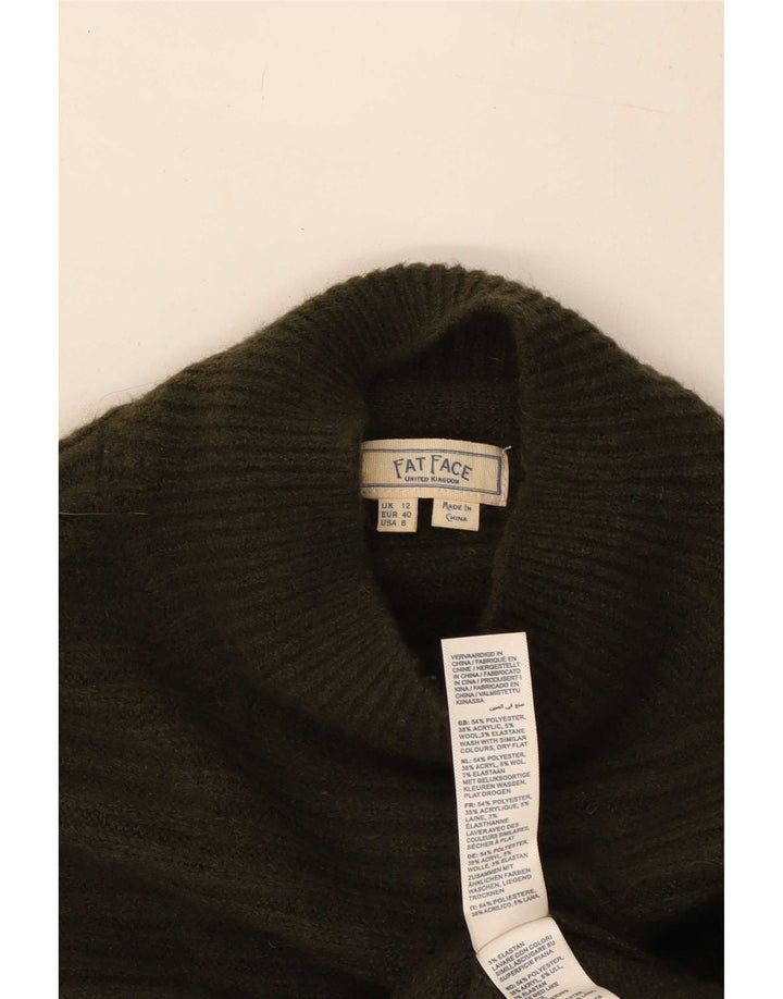 Fat Face Womens Jumper Dress UK 12 Medium Khaki Polyester