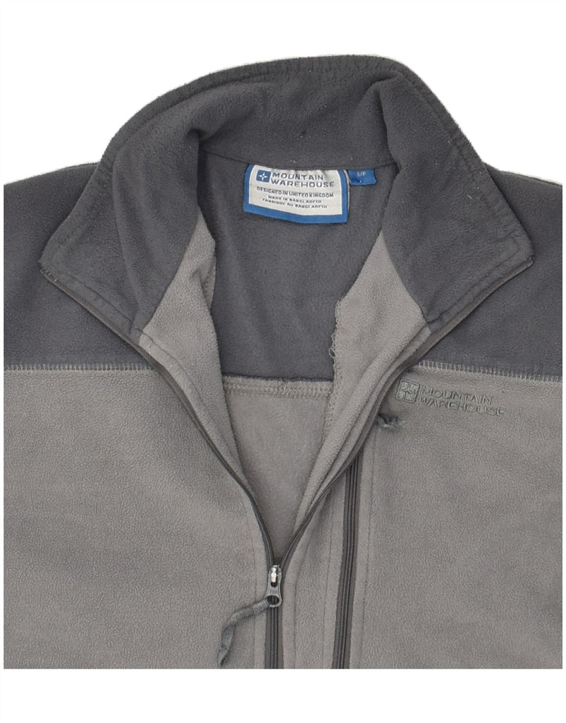 MOUNTAIN WAREHOUSE Mens Zip Neck Fleece Jumper Small Grey Colourblock | Vintage Mountain Warehouse | Thrift | Second-Hand Mountain Warehouse | Used Clothing | Messina Hembry 