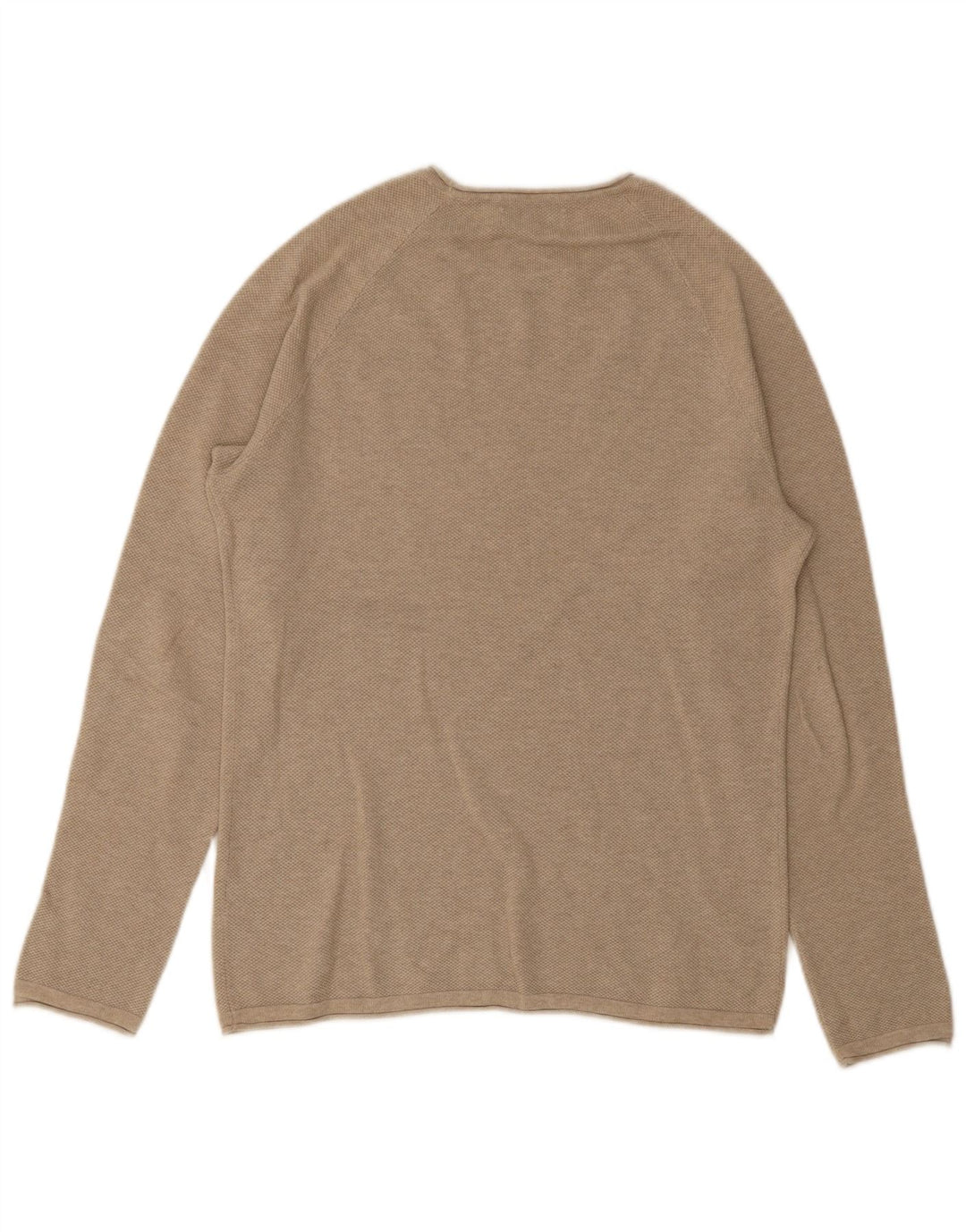 Jack & Jones Mens Boat Neck Jumper Sweater Small Beige