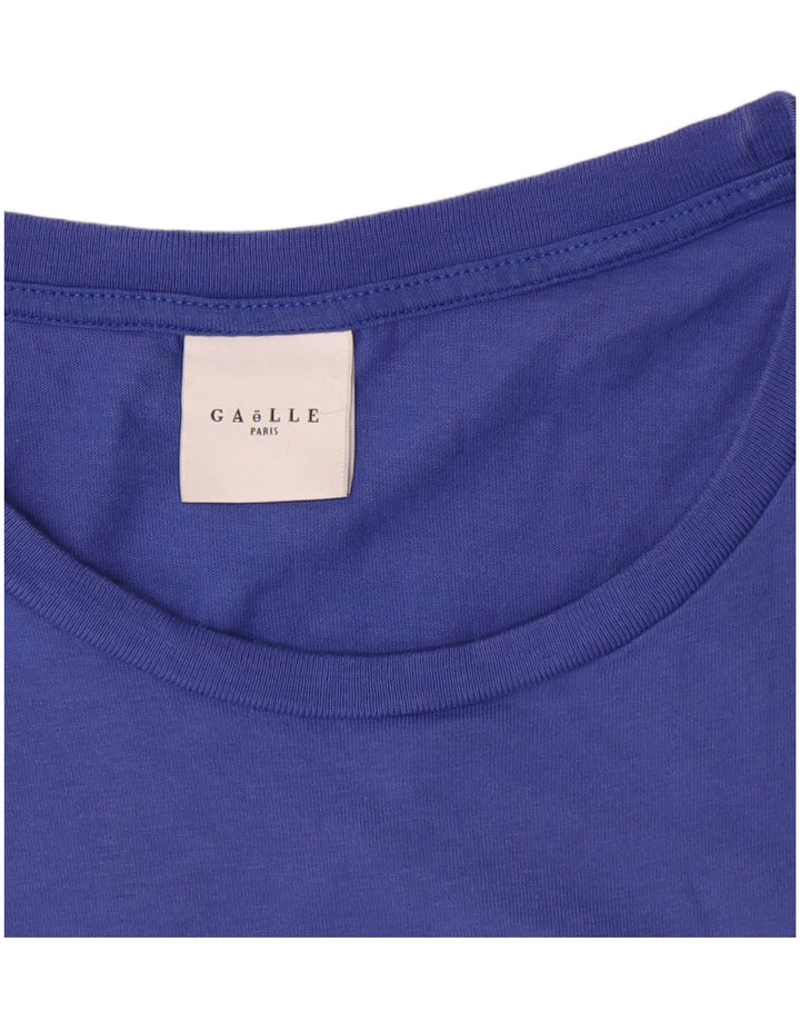 Gaelle Mens Graphic T-Shirt Top Small Blue