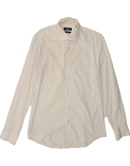 DKNY Mens Slim Fit Shirt Size 40 5 16 Large White