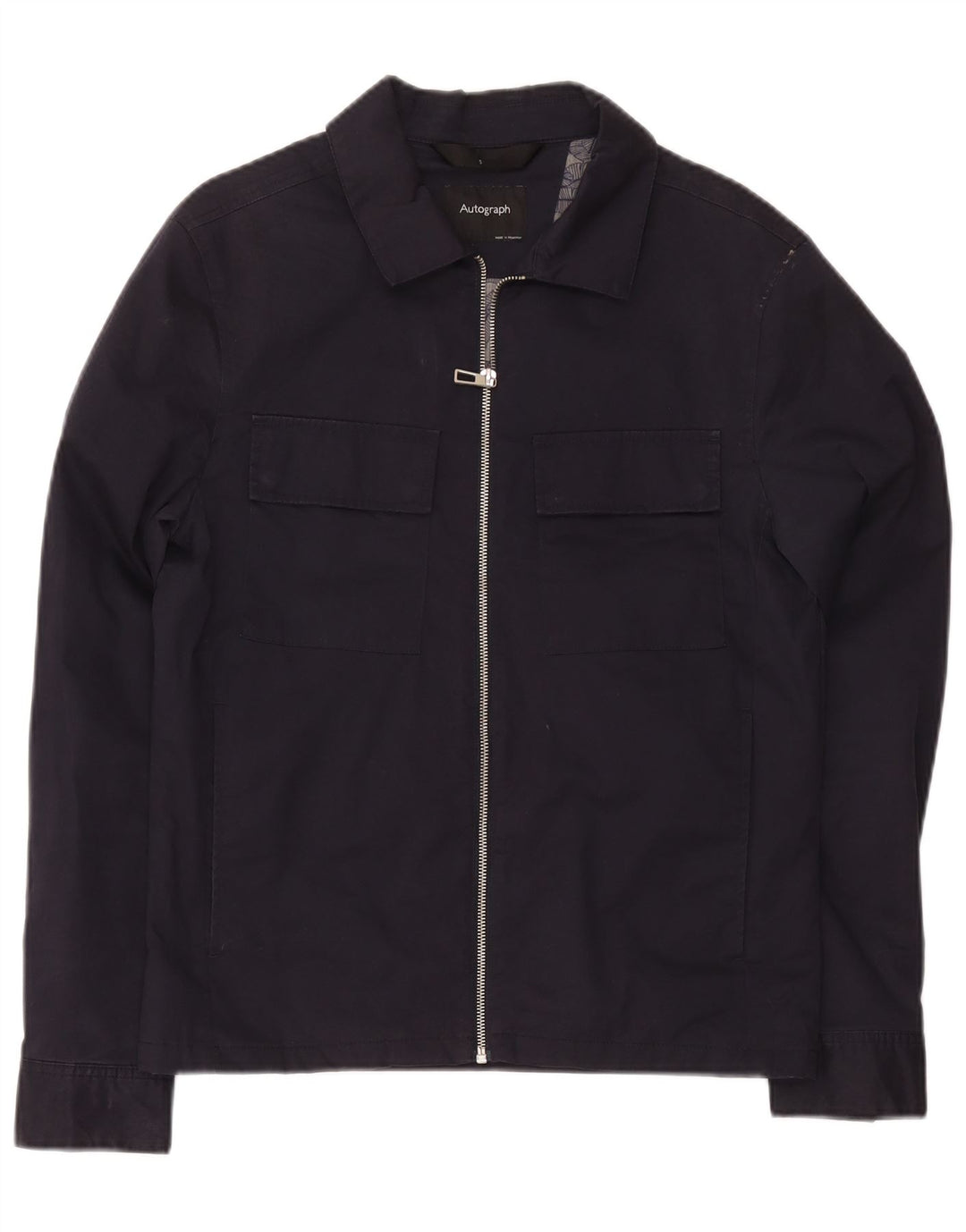 Marks & Spencer Mens Utility Jacket UK 36 Small Navy Blue