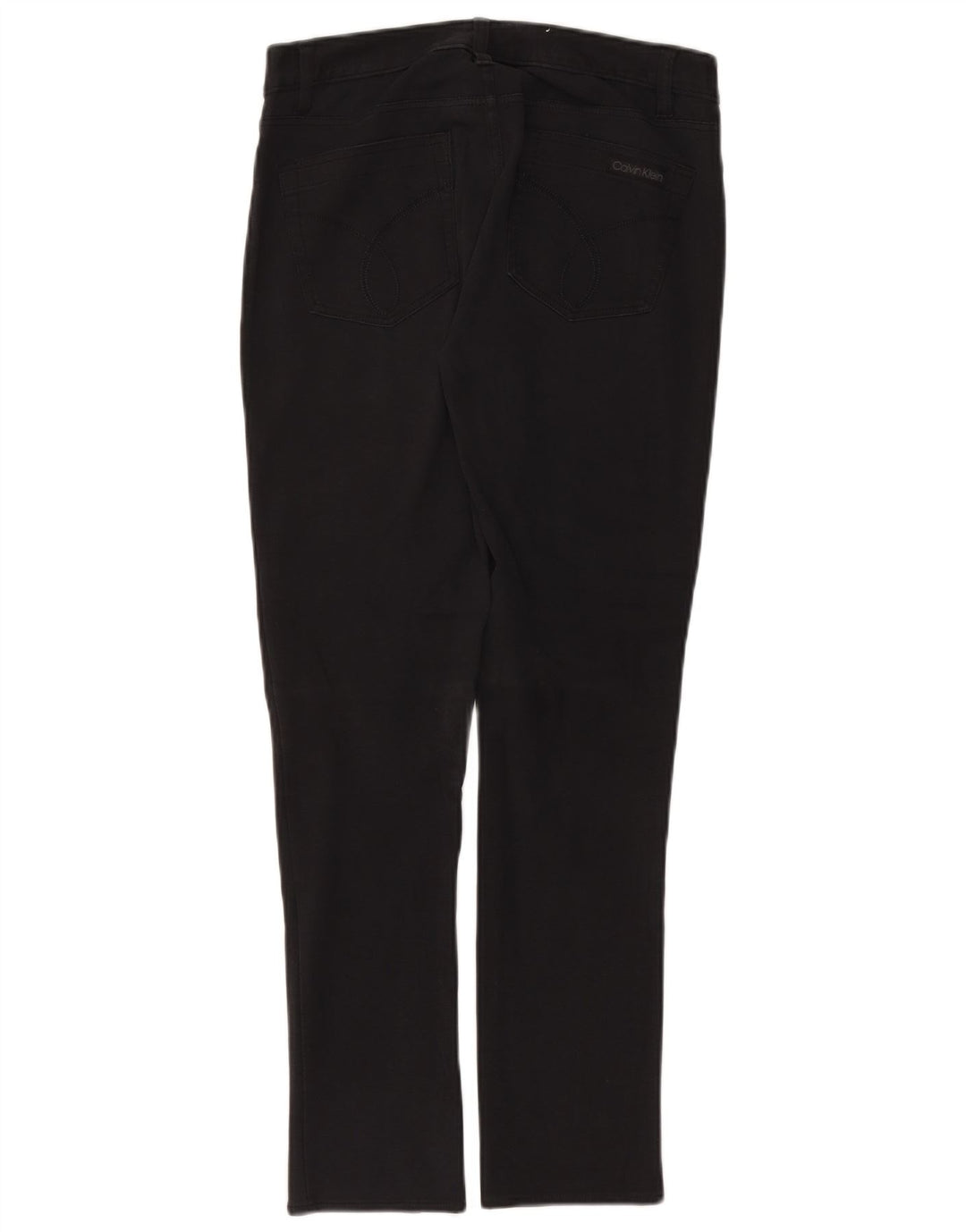 CALVIN KLEIN Womens Slim Casual Trousers US 6 Medium W30 L28 Grey Cotton