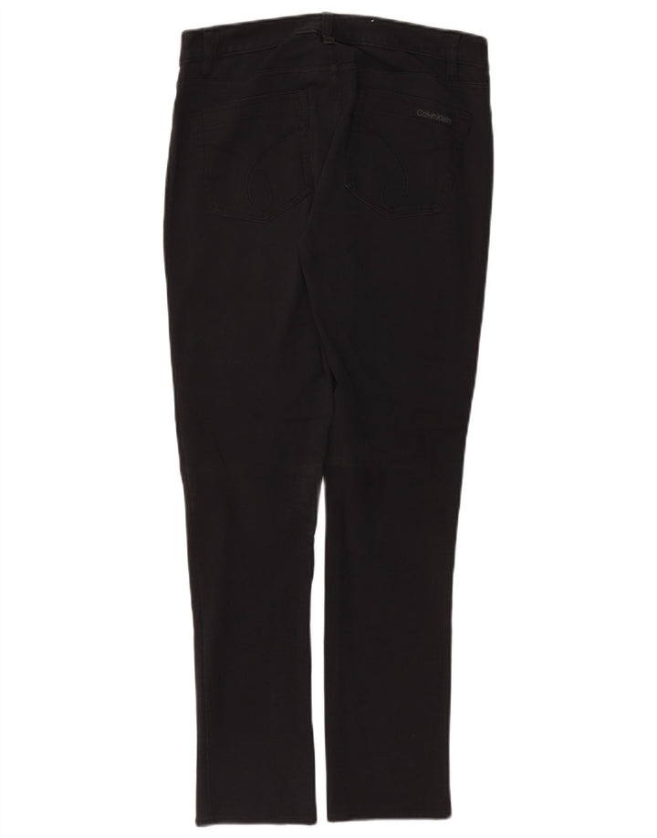 CALVIN KLEIN Womens Slim Casual Trousers US 6 Medium W30 L28 Grey Cotton