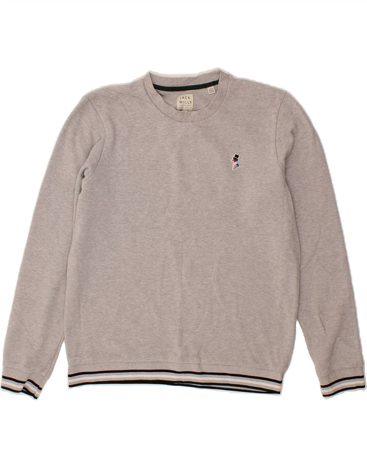 JACK WILLS Mens Sweatshirt Jumper Large Grey Vintage Jack Wills and Second-Hand Jack Wills from Messina Hembry 