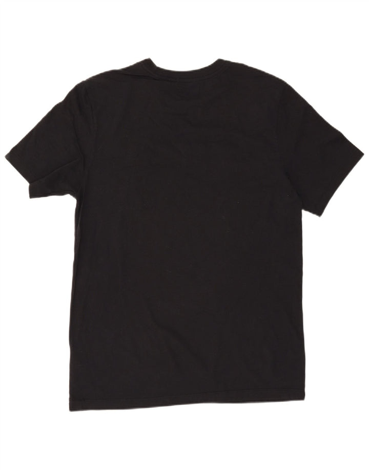 NIKE Mens Graphic T-Shirt Top Medium Black Cotton