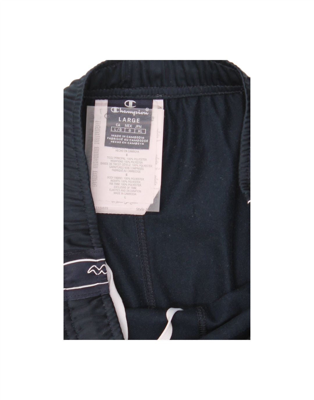 CHAMPION Mens Tracksuit Trousers Joggers Large Navy Blue Colourblock