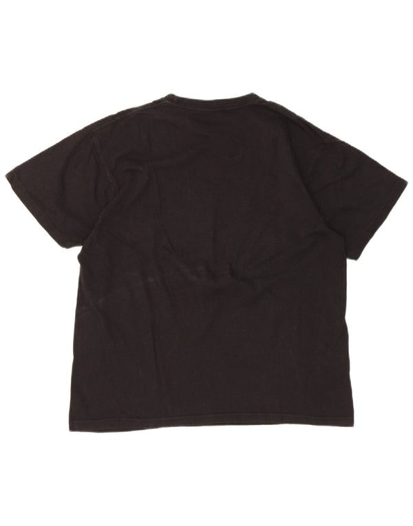 Hard Rock Cafe Womens Athens Graphic T-Shirt Top UK 14 Medium Black Cotton