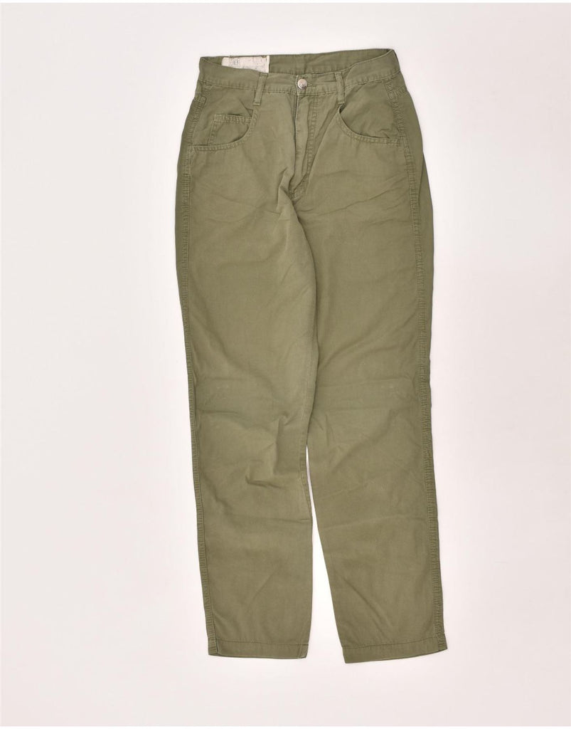 LAURA BIAGIOTTI Womens High Waist Casual Trousers W28 L28 Khaki Cotton | Vintage Laura Biagiotti | Thrift | Second-Hand Laura Biagiotti | Used Clothing | Messina Hembry 