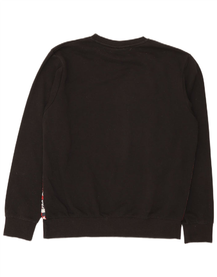 Fila Mens Graphic Sweatshirt Jumper Medium Black Cotton