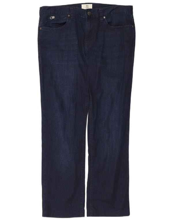 CERRUTI 1881 Mens Straight Jeans W32 L27 Navy Blue Cotton