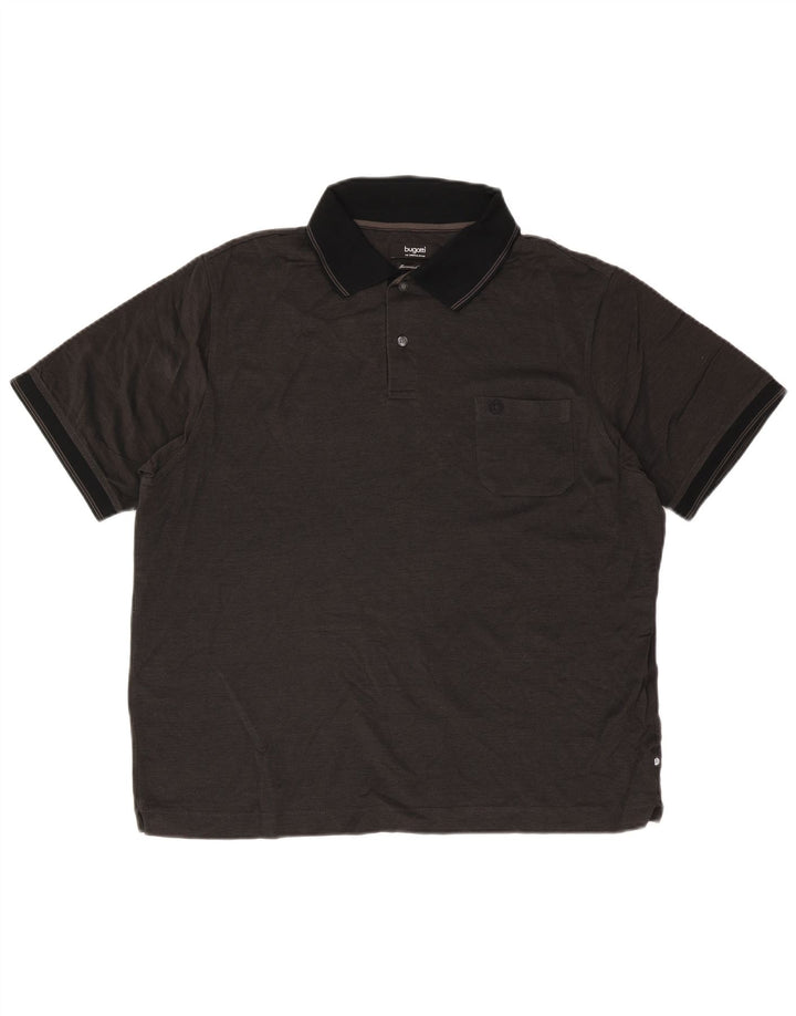 Bugatti Mens Polo Shirt 2XL Black Cotton