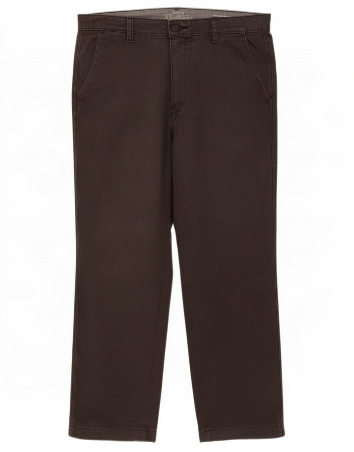 Levi's Mens Authentic Chino Trousers W34 L30 Grey Cotton