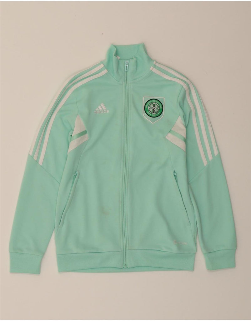 ADIDAS Boys Tracksuit Top Jacket 11-12 Years Turquoise Polyester Vintage Adidas and Second-Hand Adidas from Messina Hembry 