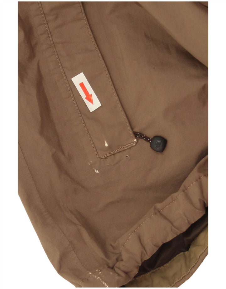 The North Face Mens Hooded Rain Jacket UK 40 Large Brown Polyester