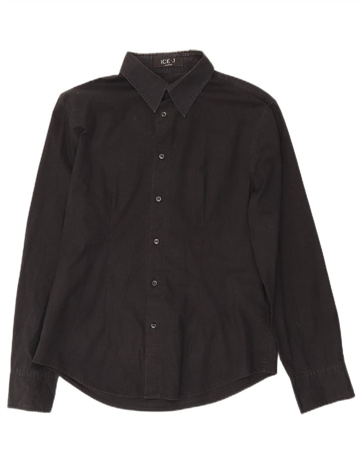 ICEBERG Boys Graphic Shirt 15-16 Years XL Black Cotton