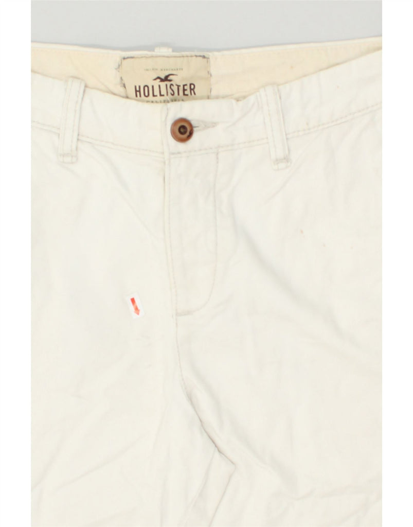 HOLLISTER Mens Chino Shorts W28 Small Off White Cotton | Vintage Hollister | Thrift | Second-Hand Hollister | Used Clothing | Messina Hembry 