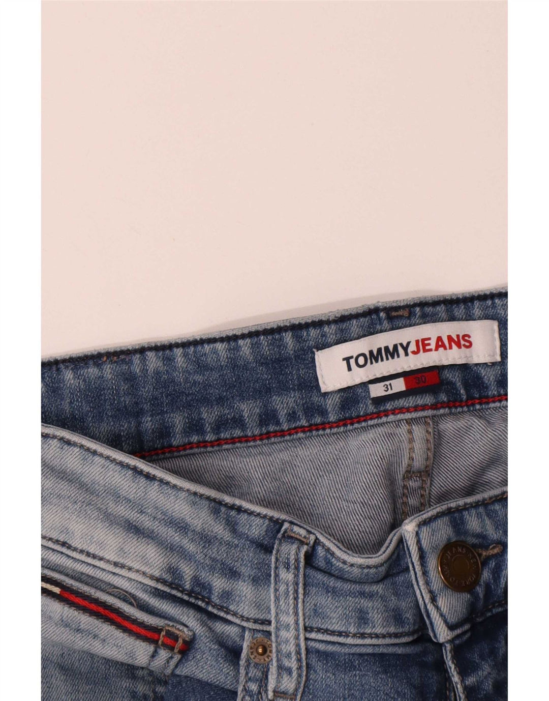 Tommy Hilfiger Mens Slim Jeans W31 L27 Blue Cotton