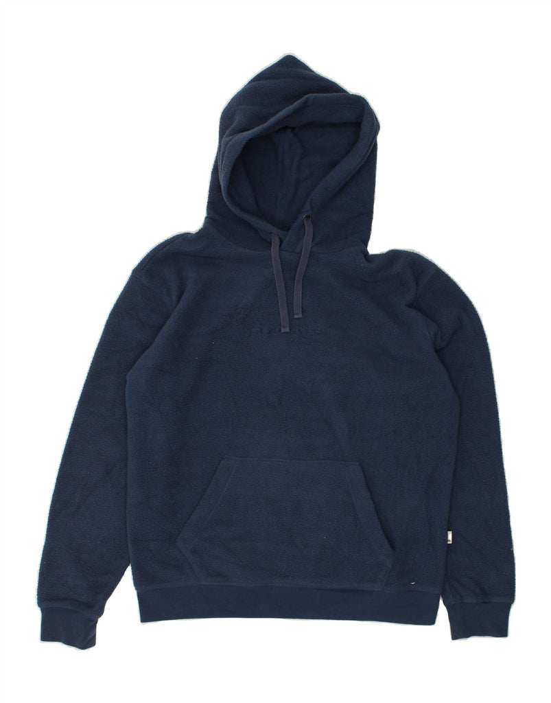 QUIKSILVER Mens Hooded Fleece Jumper Medium Navy Blue Polyester | Vintage Quiksilver | Thrift | Second-Hand Quiksilver | Used Clothing | Messina Hembry 