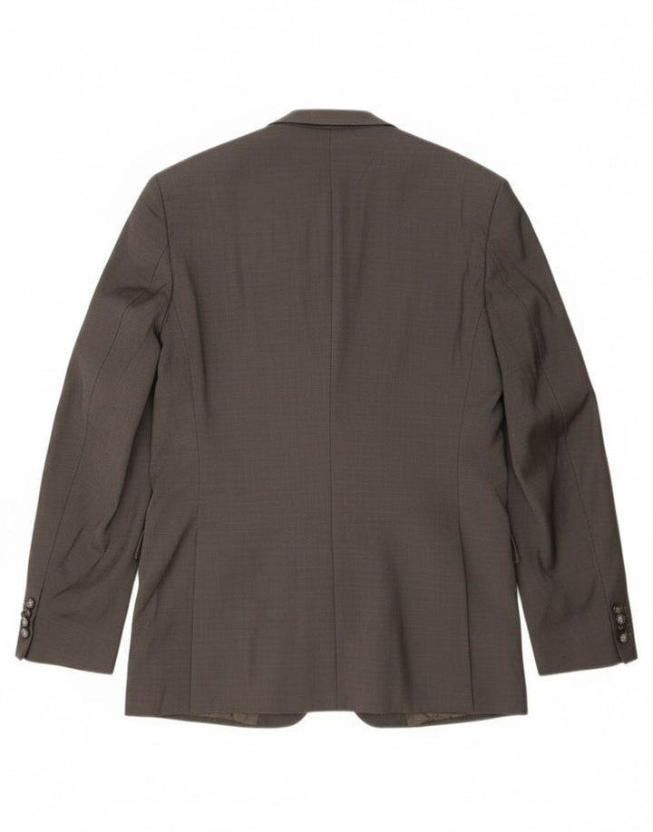 Hugo Boss Mens Longline 2 Button Blazer Jacket UK 42 XL Grey Wool