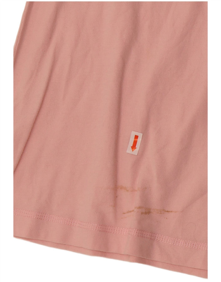 Champion Womens Graphic Vest Top UK 12 Medium Pink Colourblock Cotton