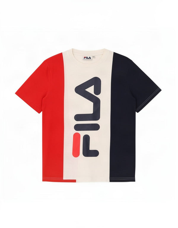 Fila Mens Graphic T-Shirt Top XS Multicoloured Colourblock Cotton