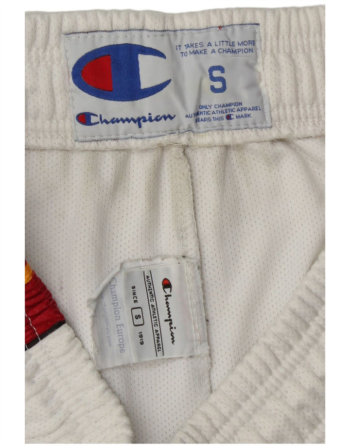 Champion Mens Graphic Sport Shorts Small  White Colourblock Polyester