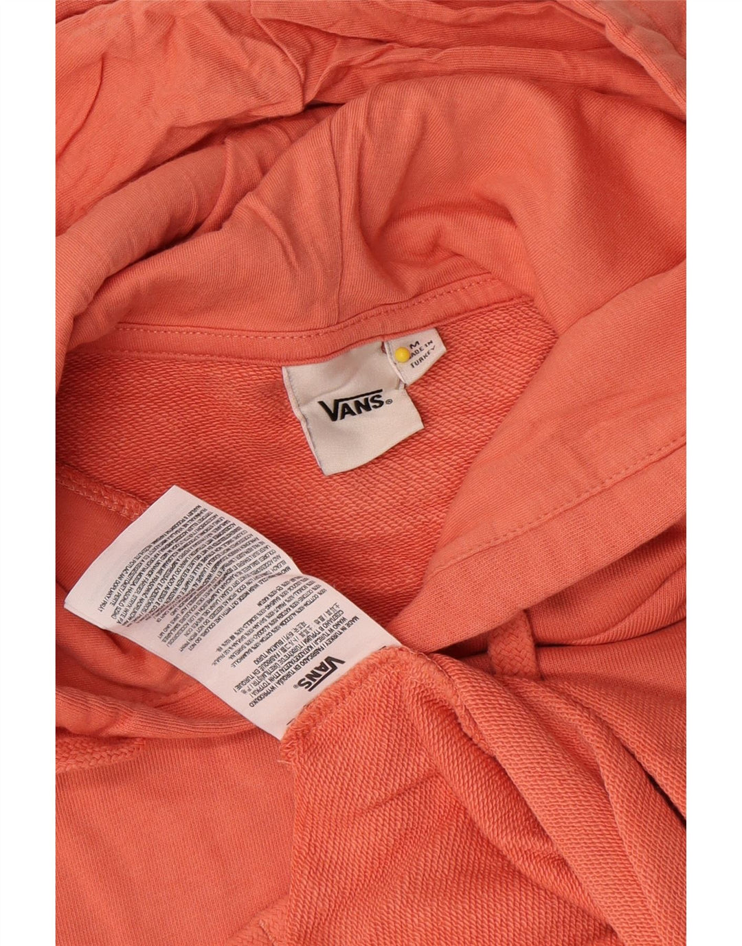 Vans Womens Hoodie Jumper UK 14 Medium Orange Cotton
