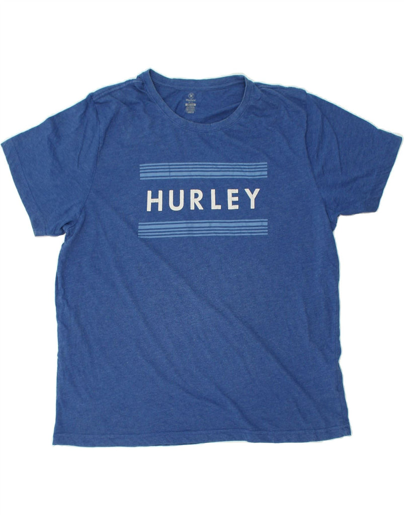 HURLEY Mens Graphic T-Shirt Top 2XL Blue Cotton | Vintage Hurley | Thrift | Second-Hand Hurley | Used Clothing | Messina Hembry 