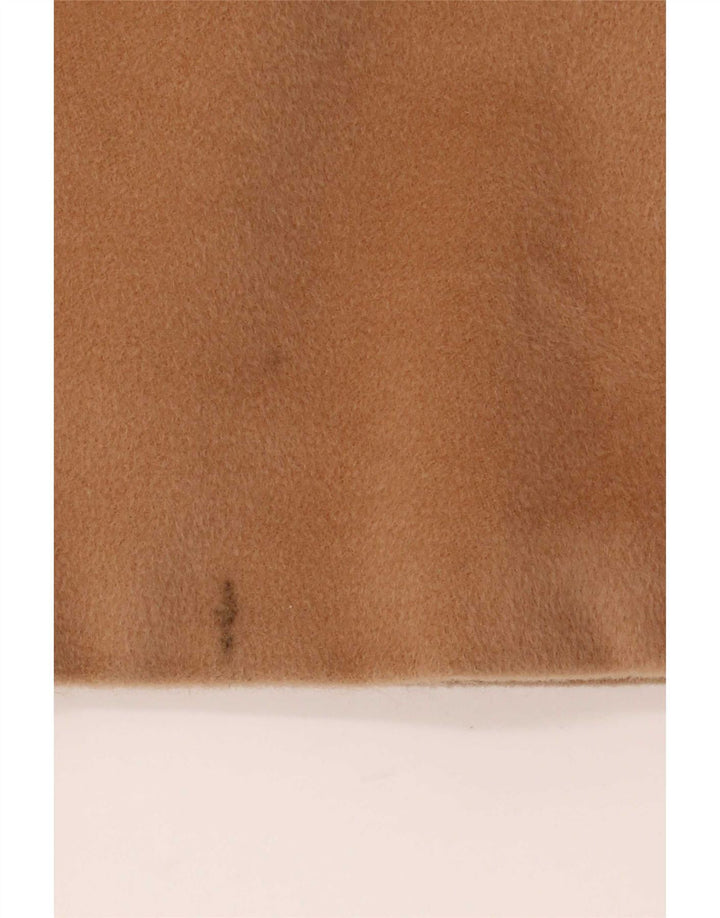 Max Mara Womens Oversized Double Breasted Coat UK 8 Small Beige Wool