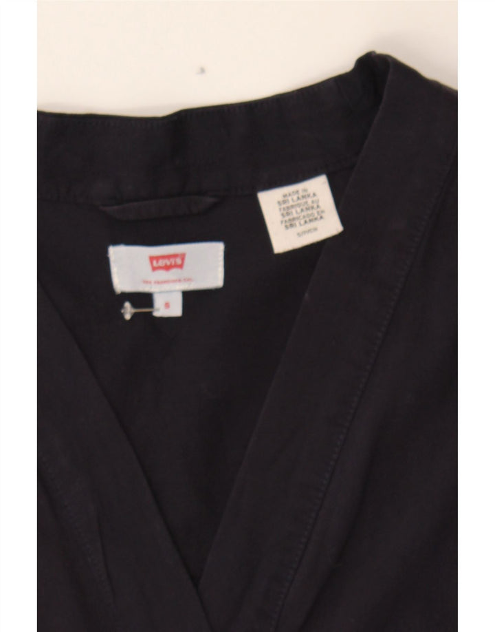 LEVI'S Womens 3/4 Sleeve Cardigan Top UK 10 Small Navy Blue Vintage Levi's and Second-Hand Levi's from Messina Hembry 