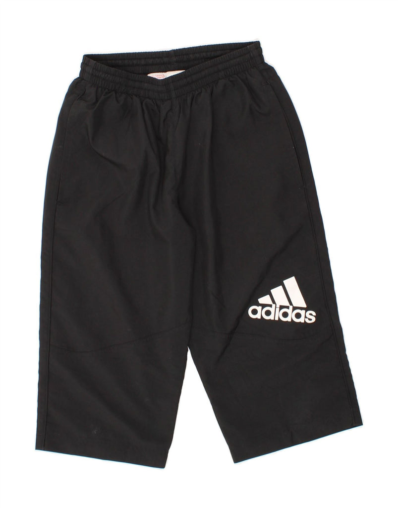 ADIDAS Boys Graphic Bermuda Sport Shorts 13-14 Years  Black Polyester Vintage Adidas and Second-Hand Adidas from Messina Hembry 
