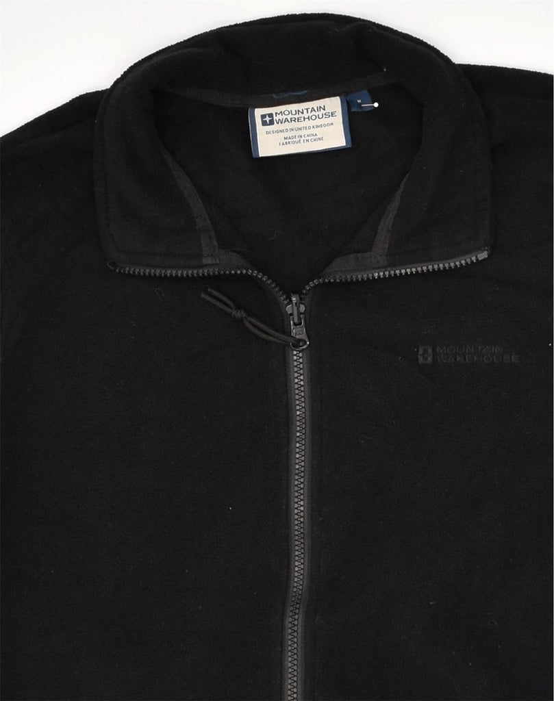 MOUNTAIN WAREHOUSE Mens Fleece Jacket UK 38 Medium Black Polyester | Vintage Mountain Warehouse | Thrift | Second-Hand Mountain Warehouse | Used Clothing | Messina Hembry 