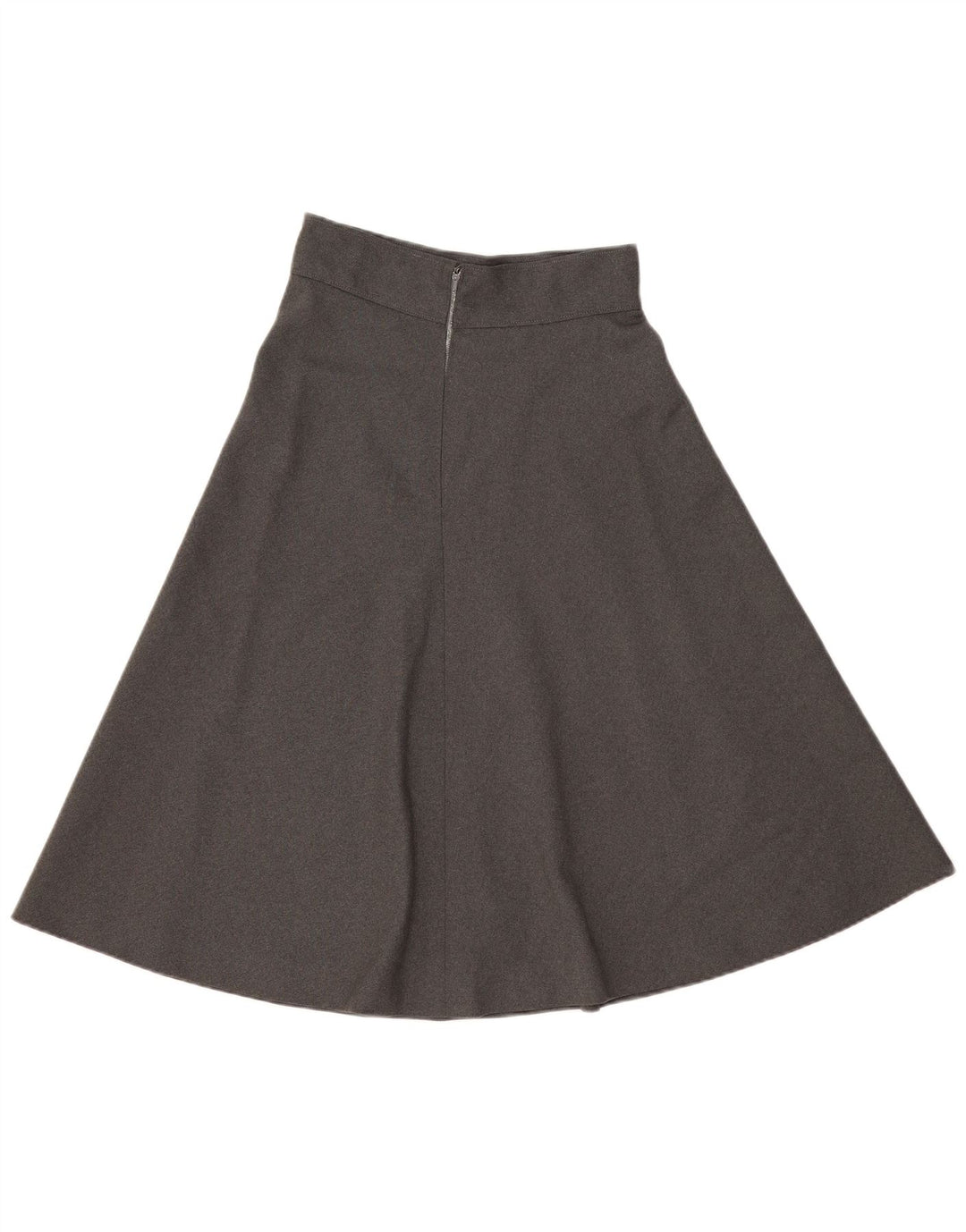 Vintage Womens High Waist A-Line Skirt W28 Medium Grey