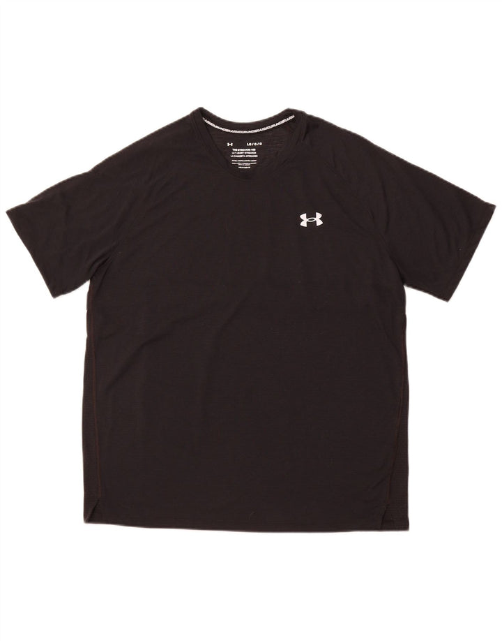 UNDER ARMOUR Mens Heat Gear T-Shirt Top Large Black