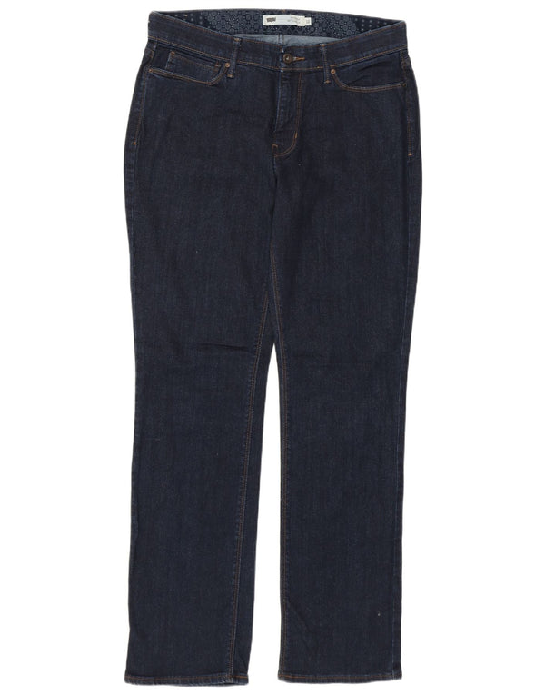 LEVI'S Womens 525 Straight Jeans US 12 Large W31 L32 Navy Blue Cotton