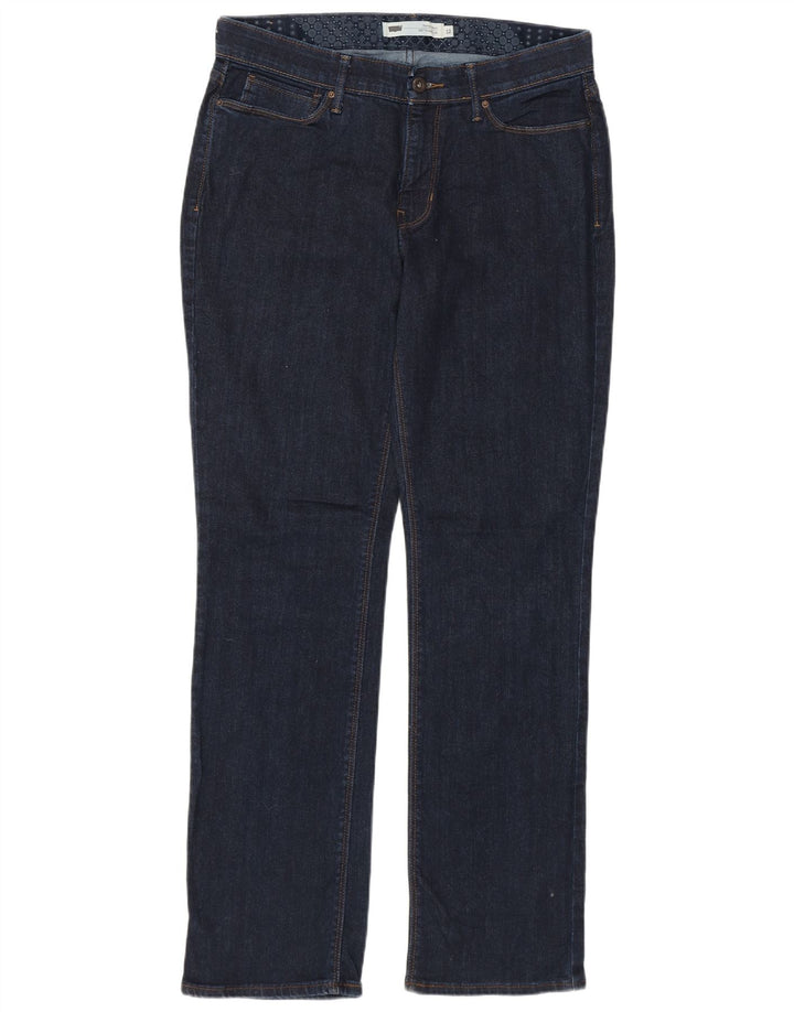 LEVI'S Womens 525 Straight Jeans US 12 Large W31 L32 Navy Blue Cotton