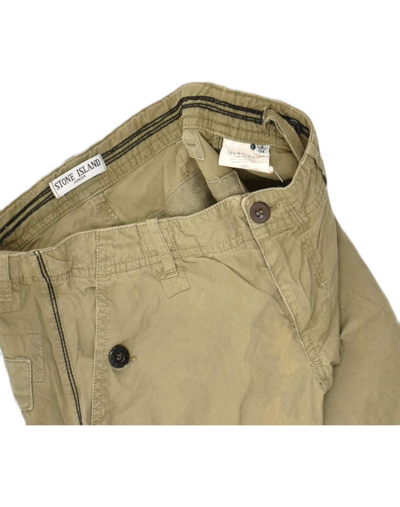 STONE ISLAND Boys Cargo Shorts 8-9 Years W24 Khaki Cotton | Vintage Stone Island | Thrift | Second-Hand Stone Island | Used Clothing | Messina Hembry 