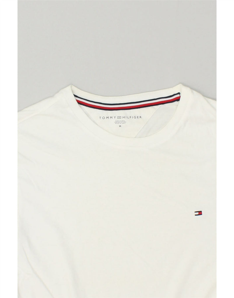 TOMMY HILFIGER Mens T-Shirt Top Medium White Cotton | Vintage Tommy Hilfiger | Thrift | Second-Hand Tommy Hilfiger | Used Clothing | Messina Hembry 